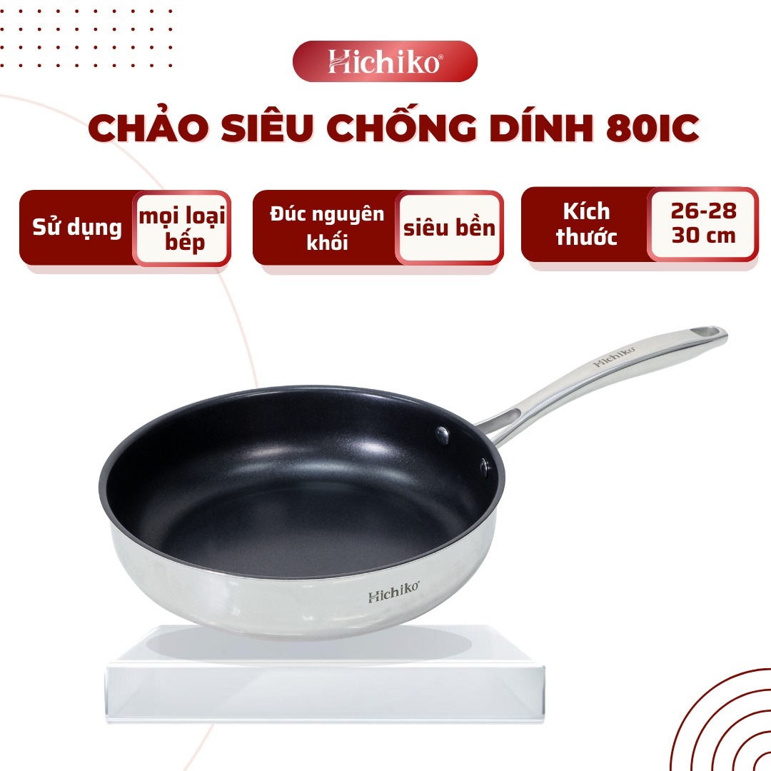 Chảo chống dính inox 304 Hichiko HC-8126IC ( Phi 26)