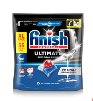 Viên rửa bát Finish Ultimate All in 1 Regular (55 viên)