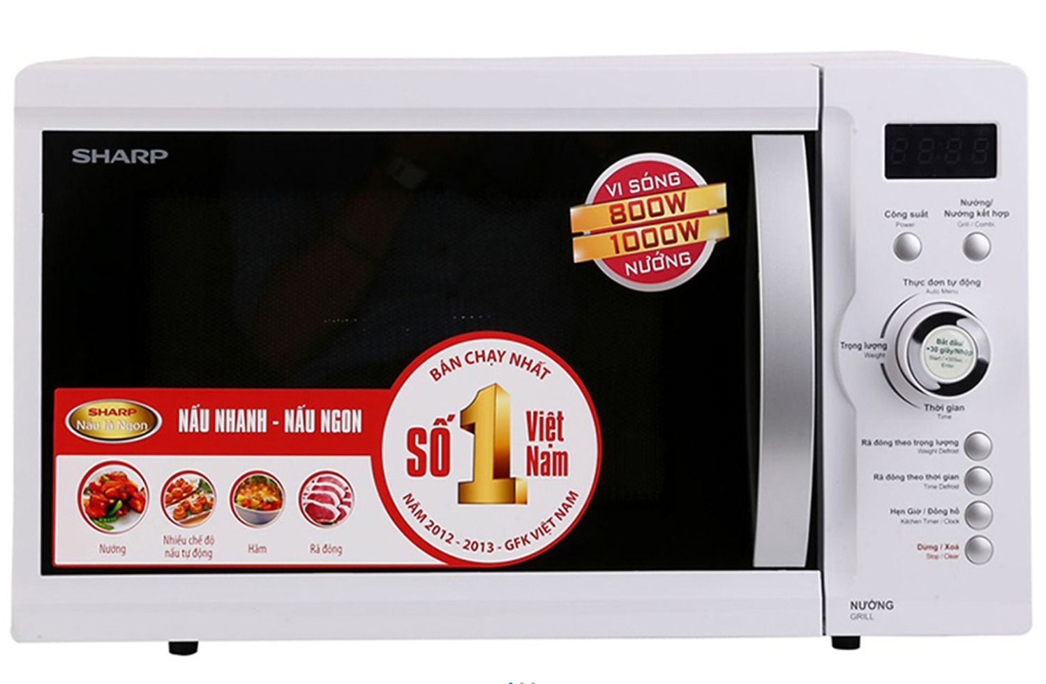 Lò vi sóng Sharp R-G371VN-W (23L- điện tử- có nướng)