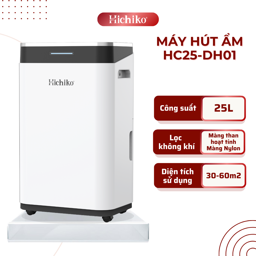  Máy hút ẩm không khí Hichiko HC25-DH001(60m2, 25L/ngày)