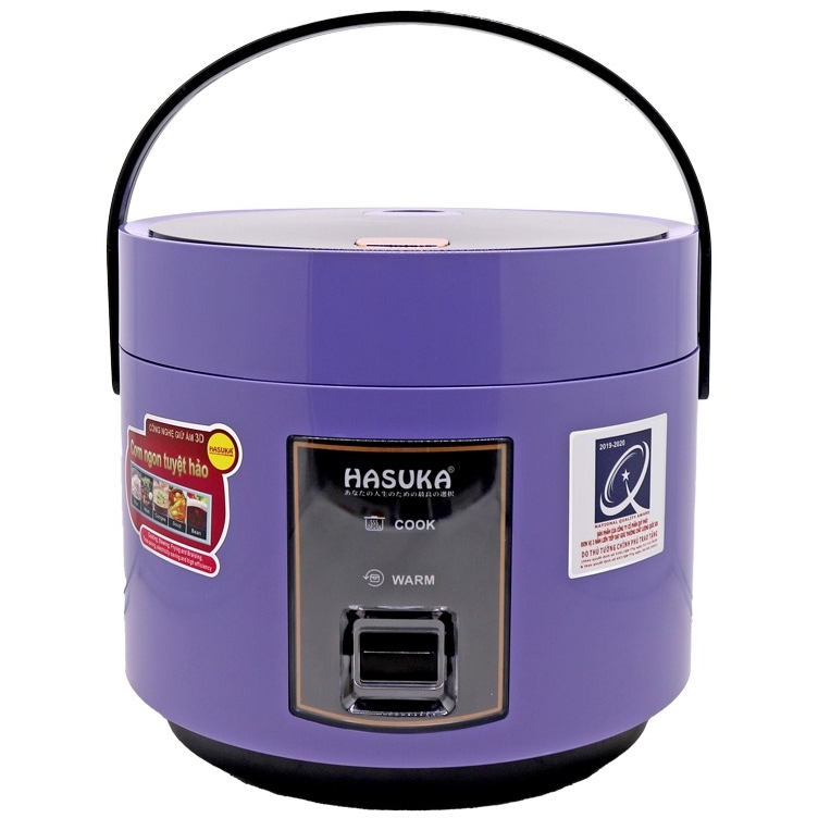 Nồi cơm điện Hasuka 1.8 lít HSK-866 (màu tím)