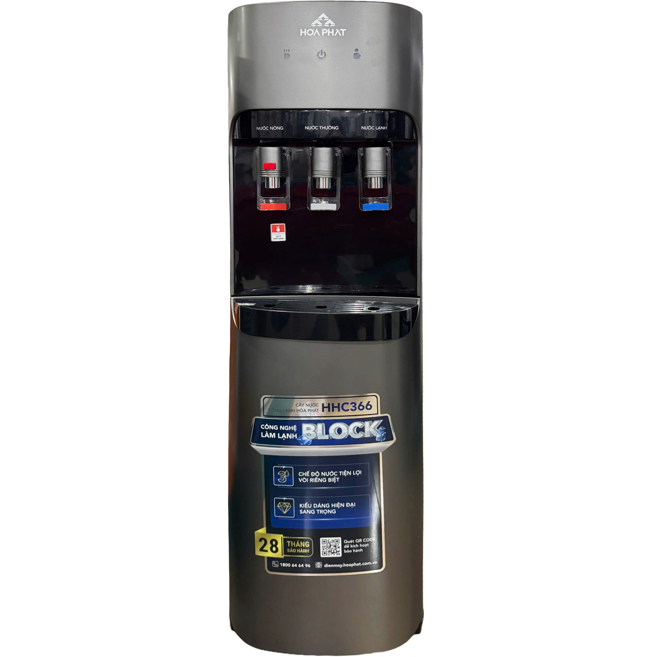 Cây nước nóng lạnh Hòa Phát HHC366 (3 vòi, Block, bình hút)