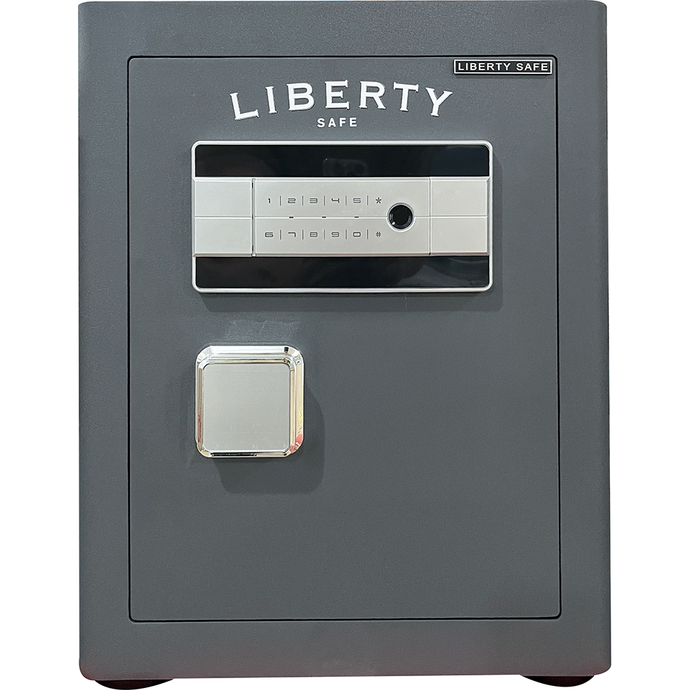 Két sắt Liberty LB50S (vân tay, điện tử, kết nối điện thoại, màu ni xám)