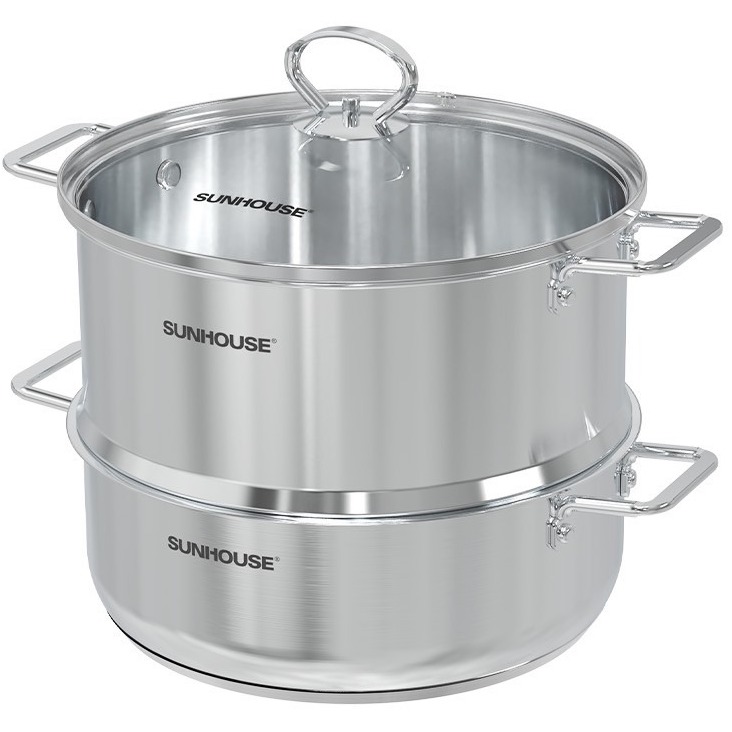Bộ nồi xửng Inox 3 đáy Sunhouse SHG507-24C (Phi 24)