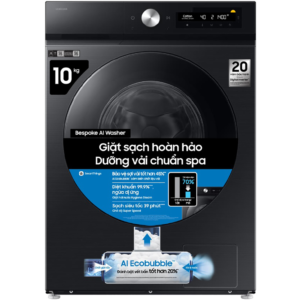 Máy giặt Samsung 10 Kg WW10DB7U34GBSV (Cửa ngang)