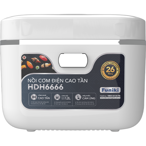 Nồi cơm điện cao tần Funiki 1.2 lít HDH6666