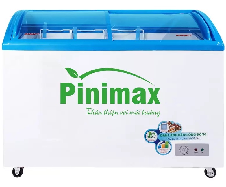 Tủ đông Pinimax 260 lít PNM-38KF (1 ngăn, 2 cánh kính lùa)