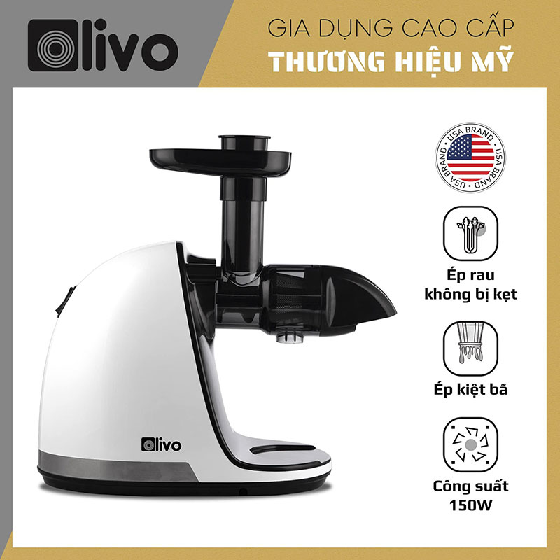 Máy ép chậm Olivo SJ22 (trục ngang, màu trắng)